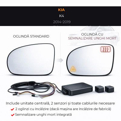 Oglinda dedicata Kia-16 2014-2019 K4 BSD Blue Mirror