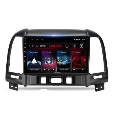 Navigatie Hyundai Santa Fe Lenovo Kit-008 8 core QLED 2K 8+256 360 Android Waze USB Navigatie Internet Youtube Radio