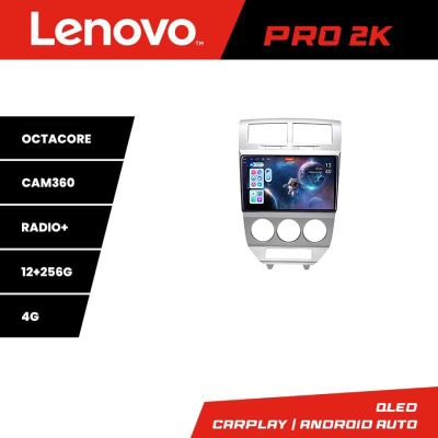 Navigatie Dodge Caliber 2006-2010 Lenovo Kit-caliber-06 8 core QLED 2K 12+256 360 Android Waze USB Navigatie Internet Youtube Radio