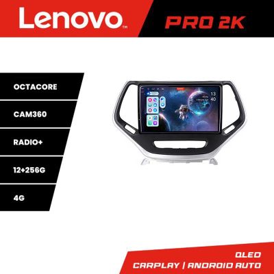 Navigatie Jeep Cherokee 2014-2019 Lenovo Kit-248 8 core QLED 2K 12+256 360 Android Waze USB Navigatie Internet Youtube Radio