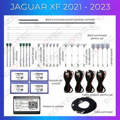 Lumini Ambientale NIGHTVIBE Jaguar XF 2021-2023 set complet control telefon sau sistem original