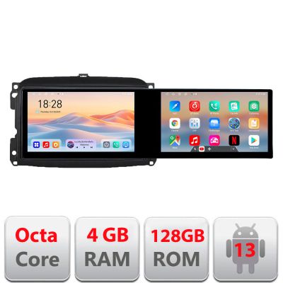 Navigatie Fiat 500L 2012-2017 Kit-500L Edotec 2 ecrane  8 core 4+128 21.6 inch Incell android Wifi 5Ghz gps internet  C
