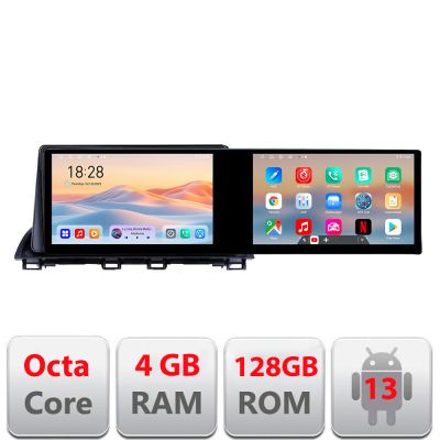 Navigatie Mazda 3 2014-2019 Edotec 8 core 4+128 10.5 inch Incell 1K android Wifi 5Ghz gps internet