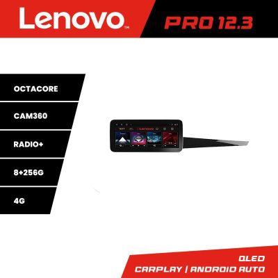 Navigatie Renault Laguna 3 Lenovo PRO 8+256 12.3 inch qled android 4G DSP gps internet  8Core
