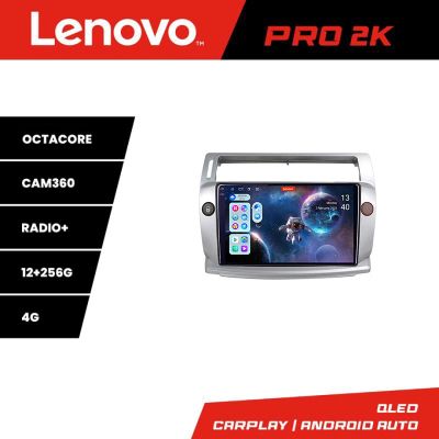 Navigatie Citroen C4  Lenovo Kit-088 8 core QLED 2K 12+256 360 Android Waze USB Navigatie Internet Youtube Radio
