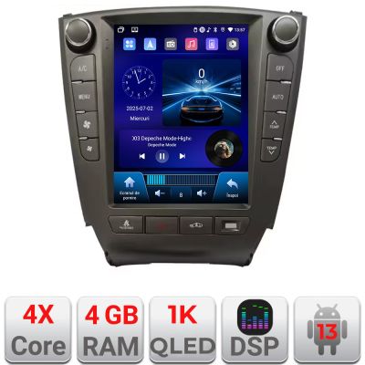 Navigatie Lexus IS 2005-2012 Edonav Tesla Qled 9.7",Quad core,4Gb RAM,64Gb Hdd,DSP,Carplay,Android Auto,Bluetooth Incell Display 1K