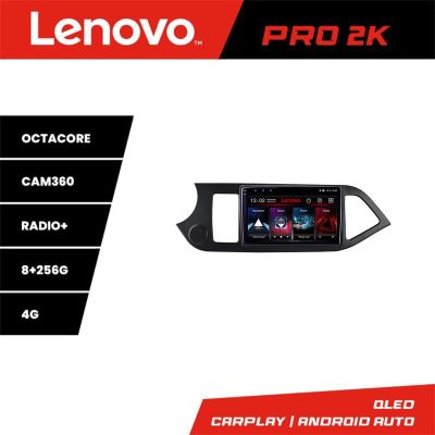 Navigatie Kia Picanto 2011-2015 Lenovo Kit-217 8 core QLED 2K 8+256 360 Android Waze USB Navigatie Internet Youtube Radio