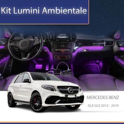 Lumini Ambientale NIGHTVIBE trimuri usi si picioare Mercedes GLE GLS W166 2012-2019 control pe sistemul original sau telefon