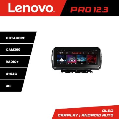 Navigatie Citroen C5 Aircross Lenovo PRO 4+64 12.3 inch qled android 4G DSP gps internet  Kit-aircross