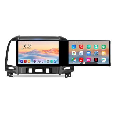 Navigatie Hyundai Santa Fe 2007-2012 Kit-008 Edotec 2 ecrane  8 core 4+128 21.6 inch Incell android Wifi 5Ghz gps internet