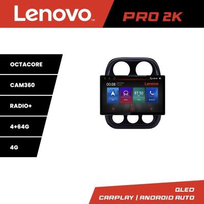 Navigatie Jeep Compass 2010-2016 Manual K-2500 Lenovo PRO 4+64 13 inch 2K android 4G DSP gps internet 32