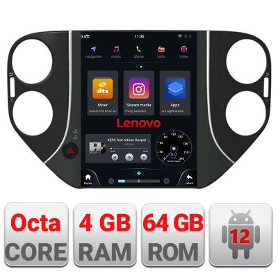 Navigatie VW Tiguan 2007-2012 tip tesla radio gps internet Qualcomm 8X 8+128 360 4G carplay android auto  kit-tesla-tiguan-10+