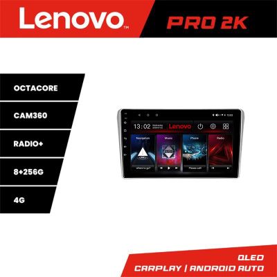 Navigatie Toyota Avensis 2003-2008 Lenovo Kit-avensis03 8 core QLED 2K 8+256 360 Android Waze USB Navigatie Internet Youtube Radio