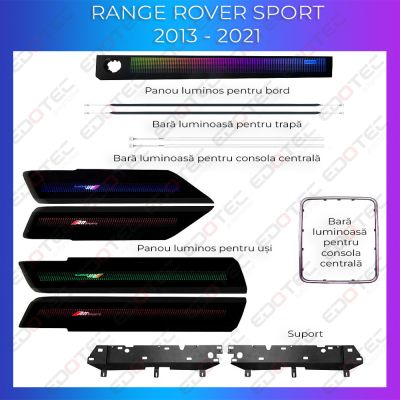 Lumini Ambientale NIGHTVIBE Range Rover Sport 2013-2022 trimuri control telefon sau sistem original