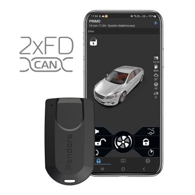 Alarma auto pe cheie Pandora Primo cu FDCAN 2 tag-uri bluetooth 5.0, aplicatie PANDORA BT