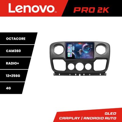 Navigatie Opel Movano, Renault Master 2010-2021 Android radio gps internet 8 core QLED 2K 12+256 360GB 4-Core Lenovo v1