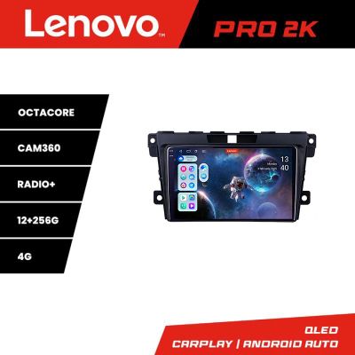 Navigatie Mazda CX-7 2009 Lenovo Kit-097 8 core QLED 2K 12+256 360 Android Waze USB Navigatie Internet Youtube Radio