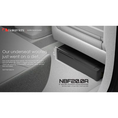 Subwoofer auto activ sub scaun Nakamichi, difuzor 10", 150 W RMS, 1000 W Max