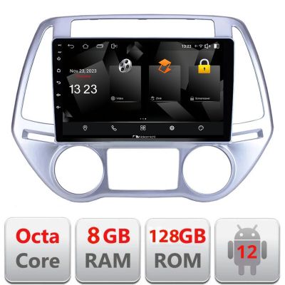 Navigatie Hyundai I20 2011-2014 manual si automat Android radio gps internet 8+128 carplay android auto