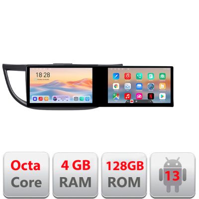 Navigatie Honda CRV 2012-2016 Kit-469 Edotec 2 ecrane  8 core 4+128 21.6 inch Incell android Wifi 5Ghz gps internet  C