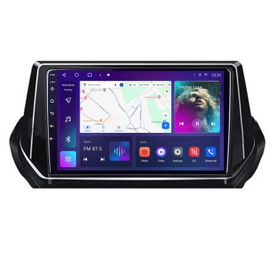 Navigatie Peugeot 2008 2020- Android radio gps internet 4+64 carplay android auto Kit-209-2020+EDT-E309v3