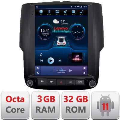 Navigatie Dodge Ram 2013-2018 Lenovo Tesla Qled 9.7" Octacore 4Gb RAM 32Gb 4G DSP Carplay Android Auto Bluetooth