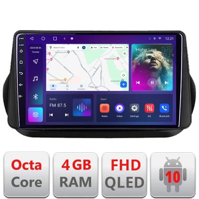 Navigatie Peugeot Bipper, CitroenNemo, Fiat Qubo 2008-2017 Android radio gps internet 4+64 carplay android auto Kit-bipper+EDT-E310v3 v1