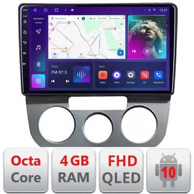 Navigatie VW Golf 5 2004-2010 clima manuala Android radio gps internet 4+64 carplay android auto KIT-golf5-manual+EDT-E310v3