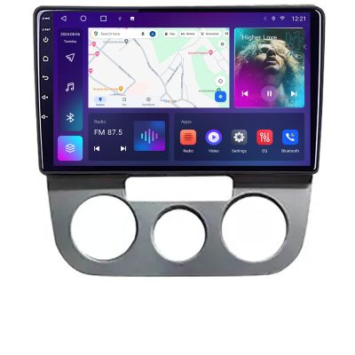 Navigatie VW Golf 5 2004-2010 clima manuala Android radio gps internet 4+64 carplay android auto KIT-golf5-manual+EDT-E310v3