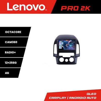 Navigatie Hyundai I30 2009-2012 clima manuala Lenovo Kit-I30AC 8 core QLED 2K 12+256 360 Android Waze USB Navigatie Internet Youtube Radio