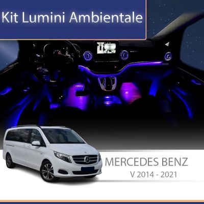 Lumini Ambientale NIGHTVIBE Mercedes Benz V Klass W447 set complet usi si bord control din telefon sau sistemul original AMB-ME-W447