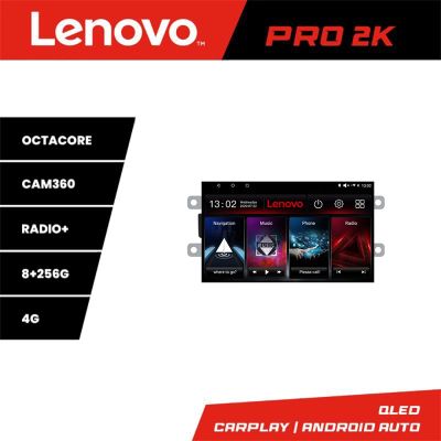 Navigatie Dacia dupa 2012 Lenovo Kit-Dacia 8 core QLED 2K 8+256 360 Android Waze USB Navigatie Internet Youtube Radio