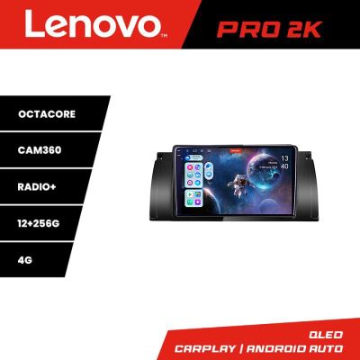 Navigatie BMW E39 si E53 Lenovo Kit-082 8 core QLED 2K 12+256 360 Android Waze USB Navigatie Internet Youtube Radio