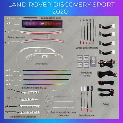Lumini Ambientale NIGHTVIBE Land Rover Discovery Sport 2020- set complet control telefon sau sistem original