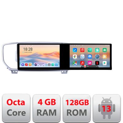 Navigatie Kia Sportage 2016 Kit-576 Edotec 2 ecrane  8 core 4+128 21.6 inch Incell android Wifi 5Ghz gps internet
