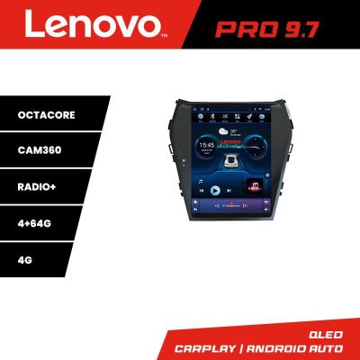 Navigatie Hyundai Santa Fe 2012-2018 tip tesla radio gps internet 8 Core 4+64 360 4G carplay android auto  kit-tesla-209+EDT