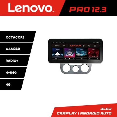 Navigatie VW Golf 5 2004-2010 clima manuala Lenovo PRO 4+64 12.3 inch qled android 4G DSP gps internet  KIT-golf5-manual