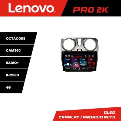 Navigatie Dacia Dokker Android radio bluetooth internet 8 core QLED 2K 8+256 360 RAM Lenovo