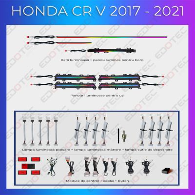 Lumini Ambientale NIGHTVIBE Honda Civic 2022 set complet control telefon sau sistem original