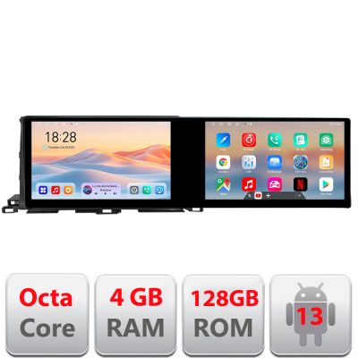 Navigatie Toyota Highlander 2013-2018 Edotec 2 ecrane  8 core 4+128 21.6 inch Incell android Wifi 5Ghz gps internet  KIT-highlander13