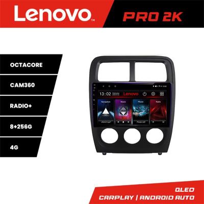 Navigatie Dodge Caliber 2010-2012 Lenovo Kit-CALIBER 8 core QLED 2K 8+256 360 Android Waze USB Navigatie Internet Youtube Radio