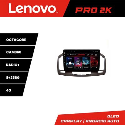 Navigatie Opel Insignia 2009-2013 Lenovo Kit-114 8 core QLED 2K 8+256 360 Android Waze USB Navigatie Internet Youtube Radio
