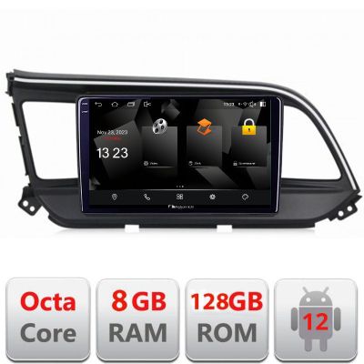 Navigatie Hyundai Elantra 2018- 5960Pro-1581 Android Octa Core Qualcomm 2K Qled 8+128 DTS DSP 360 4G Optical