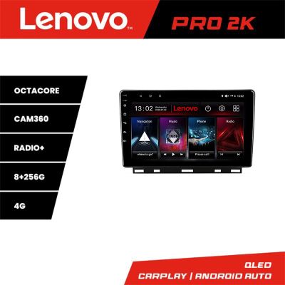 Navigatie Renault Clio 5 Lenovo Kit-Clio5 8 core QLED 2K 8+256 360 Android Waze USB Navigatie Internet Youtube Radio