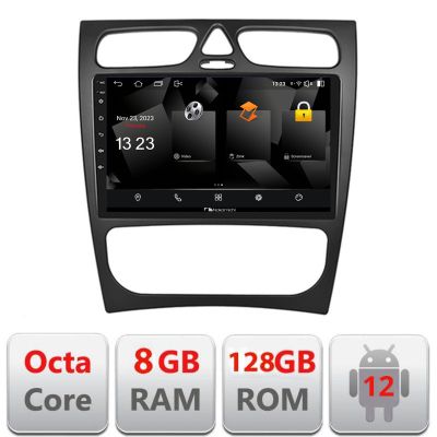 Navigatie Mercedes CLK facelift Android radio gps internet 8+128 carplay android auto