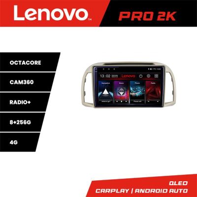 Navigatie Nissan Micra 2002-2010 Android radio gps internet 8 core QLED 2K 8+256 360 Lenovo