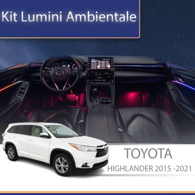 Lumini Ambientale NIGHTVIBE Toyota Highlander 2015-2021 set complet control telefon sau sistem original