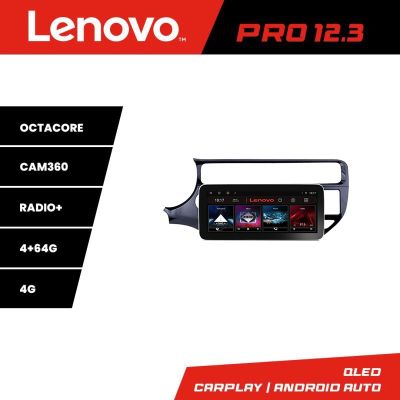 Navigatie Kia Rio K-504 Lenovo PRO 4+64 12.3 inch qled android 4G DSP gps internet  8Core