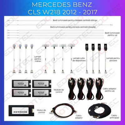 Lumini Ambientale NIGHTVIBE Mercedes CLS  W218 2012-2017 dedicat set complet control telefon sau sistem original