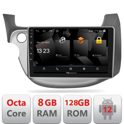 Navigatie Honda Fit 2008-2013 Android radio gps internet 8+128 carplay android auto